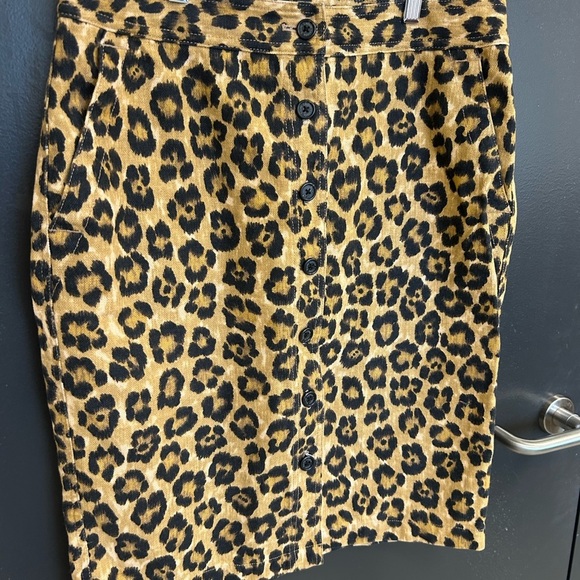 Lauren Ralph Lauren 8 EUC Linen and cotton cheetah skirt in EUC - Picture 3 of 14